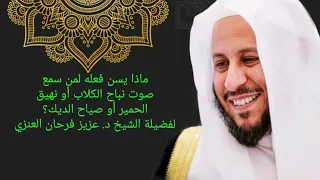 ماذا يسن فعله لمن سمع صوت نباح الكلاب أو نهيق الحمير أو صياح الديك لفضيلة الشيخ د  عزيز فرحان العنزي دندنها