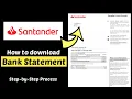 Santander Bank account Statement Download CSV Santander Account Transaction History