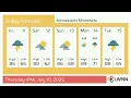 Weather in Minneapolis Minnesota - Thursday Jul 10 2025