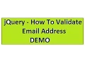 VALIDATE EMAIL ADDRESS USING JQUERY DEMO