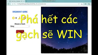 Demo Breakout Game using JavaScript