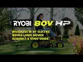Assembly Start Guide RYOBI 80V HP Brushless R1 30 Electric Riding Lawn Mower