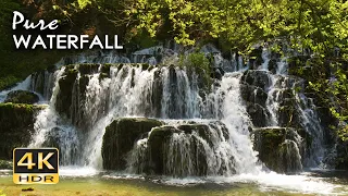 Pure Waterfall Sounds - 10 Hours Natural White Noise for Sleep & Relaxation | 4K HDR