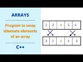 Swap alternate elements in an array C Array problems Coding Raja