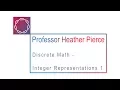 Integer Representations - Part 1