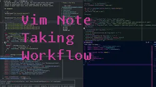 Workflow for note-taking in vanilla vim vim productivity