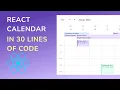 Create an Event Calendar in React Using Schedule-X Step-by-Step Tutorial