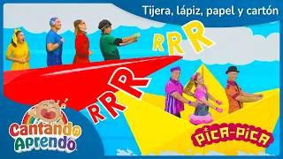 Tijera, lápiz, papel y cartón - Cantando Aprendo a Hablar con Pica Pica