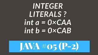 Java Integer Literals in Hindi 05 Part - 2