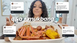 answering your JUICY questions | seafood boil mukbang + Q&A