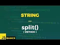 Javascript Basics String split method