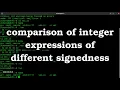 Fixing signedness errors in