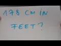 178 cm in feet