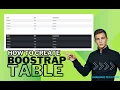 Create a Data Table in Bootstrap