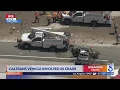 Caltrans vehicle involved in crash on 5 Freeway in Pacoima