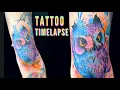 Watercolor Owl Tattoo Timelapse
