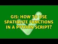 GIS How to use SpatiaLite functions in a Python script