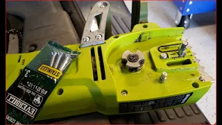 Repair Sunjoe 10 inch electric chainsaw - missing Tension Screw