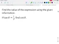 Pre-Calculus Chapter 5 Test Review
