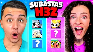 SUBASTA DE BRAWLERS vs YOUTUBERS en BRAWL STARS 😱🔥 (H3Z vs YES)