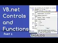 VB NET CONTROLS PROPERTIES AND FUNCTIONS Part 2 VISUAL BASIC