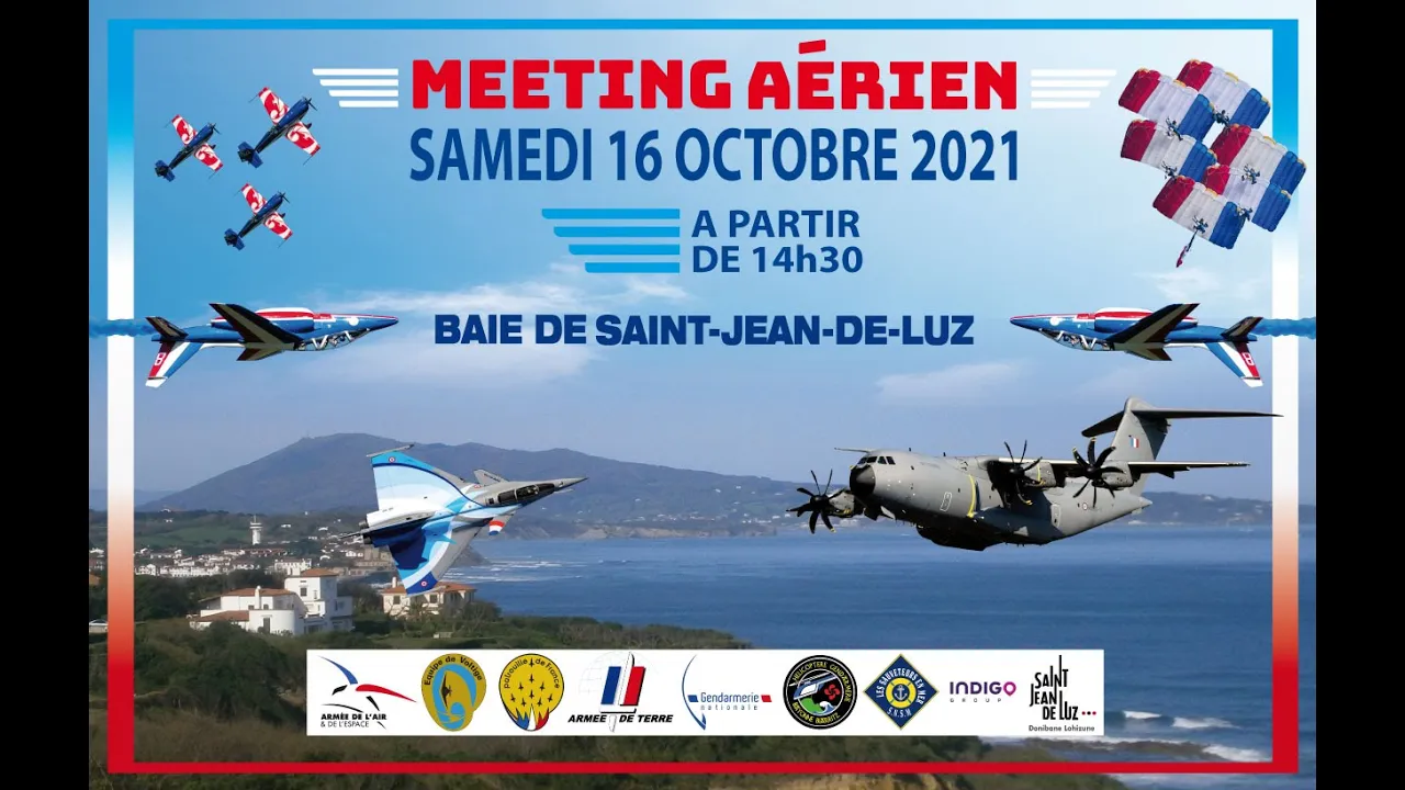 Meeting aérien patrouille de France 2021 - Saint-Jean-de-Luz avec Rafale