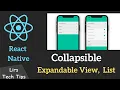 React Native Collapsible Expandable view List