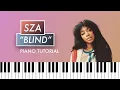 How to Play Blind by SZA R B Piano Tutorial