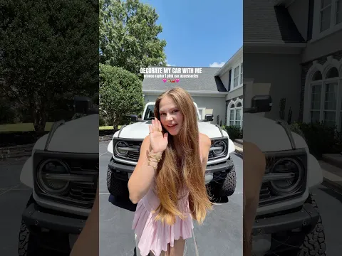 DECORATE MY CAR W ME | pink bronco accessories🚗🩷#cartour#pink#girly#bronco#car#decorate#asmr#fyp