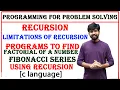 recursion in c pps fibonacci series program and factorial of number program using recursion