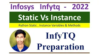 InfyTQ Python Preparation Static vs Instance Variables Methods OOP Explained with Examples