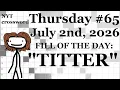 Thursday 26 -