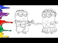 Minions in Hawaii Coloring Pages