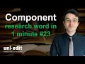 COMPONENT definition COMPONENT pronunciation COMPONENT in a sentence COMPONENT meaning