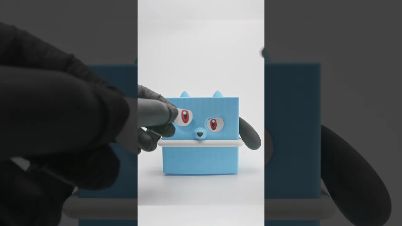 Riolu Pokemon Pixel Storage Fox Box & Planter (Gridfinity Compatible! )