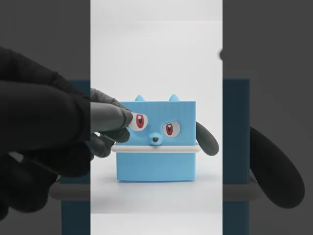 Riolu Pokemon Pixel Storage Fox Box & Planter (Gridfinity Compatible! ) video thumbnail