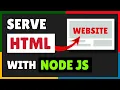 How to Serve HTML Site Using Node js and Express js Node Js Tutorial