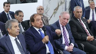 2 مداخلة الفريق غازي باشا الطيب خلال لقاء وفد جمعية ع ون الثقافية الوطنية مع معالي د محمد المومني 