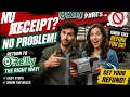 How to return an item to O Reilly Auto Parts without a receipt