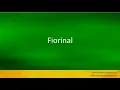 Pronunciation of the word s Fiorinal