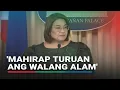 Download Lagu Malacañang on VP Sara: 'Mahirap turuan ang walang alam' | ABS-CBN News