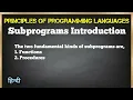 Subprograms Introduction PPL Jayesh Umre