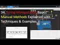 34 String Manipulation Basics Manual Methods Explained with Techniques Examples