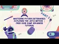 Mastering Python Dictionaries Exploring the get Method Free Code Camp Advanced Tutorial Part 2