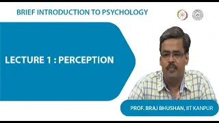 Lecture 1 : Perception