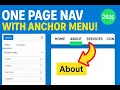How to Create One Page Navigation in WordPress with Anchor Menu Step-by-Step Guide Tutorial 2025