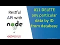 DELETE data from database node js express js mongoDB REST API