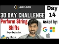 Perform string shifts - Amazon and Google Interview question leetcode