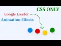 How to Create a Google Loader in HTML CSS