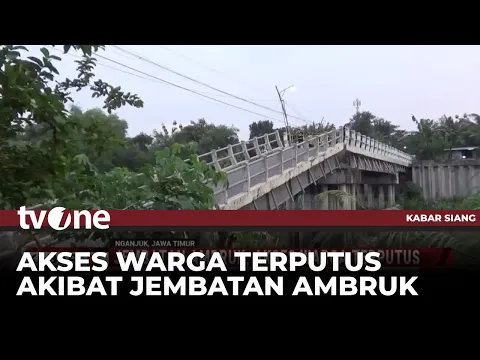 Jembatan Kedungdowo Nganjuk Sepanjang 60 Meter Mendadak Putus
